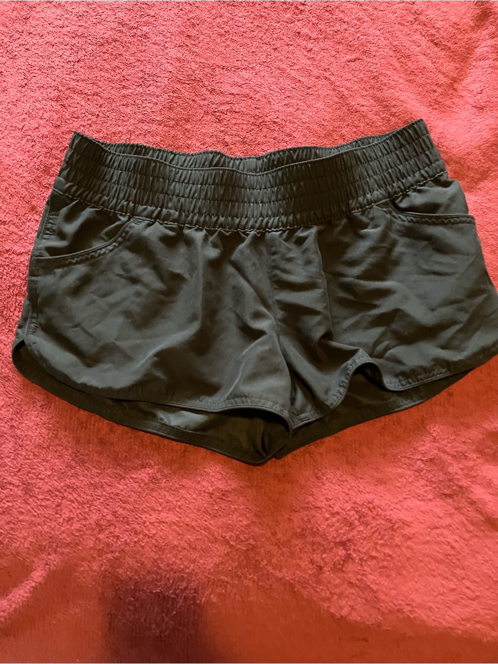Xhilaration Black Women's Elastic Waist Athletic Shorts